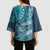Personalized South Africa Whale Fes Kimono Sleeve Blouse African Shwe Shwe Pattern - Wonder Print Shop