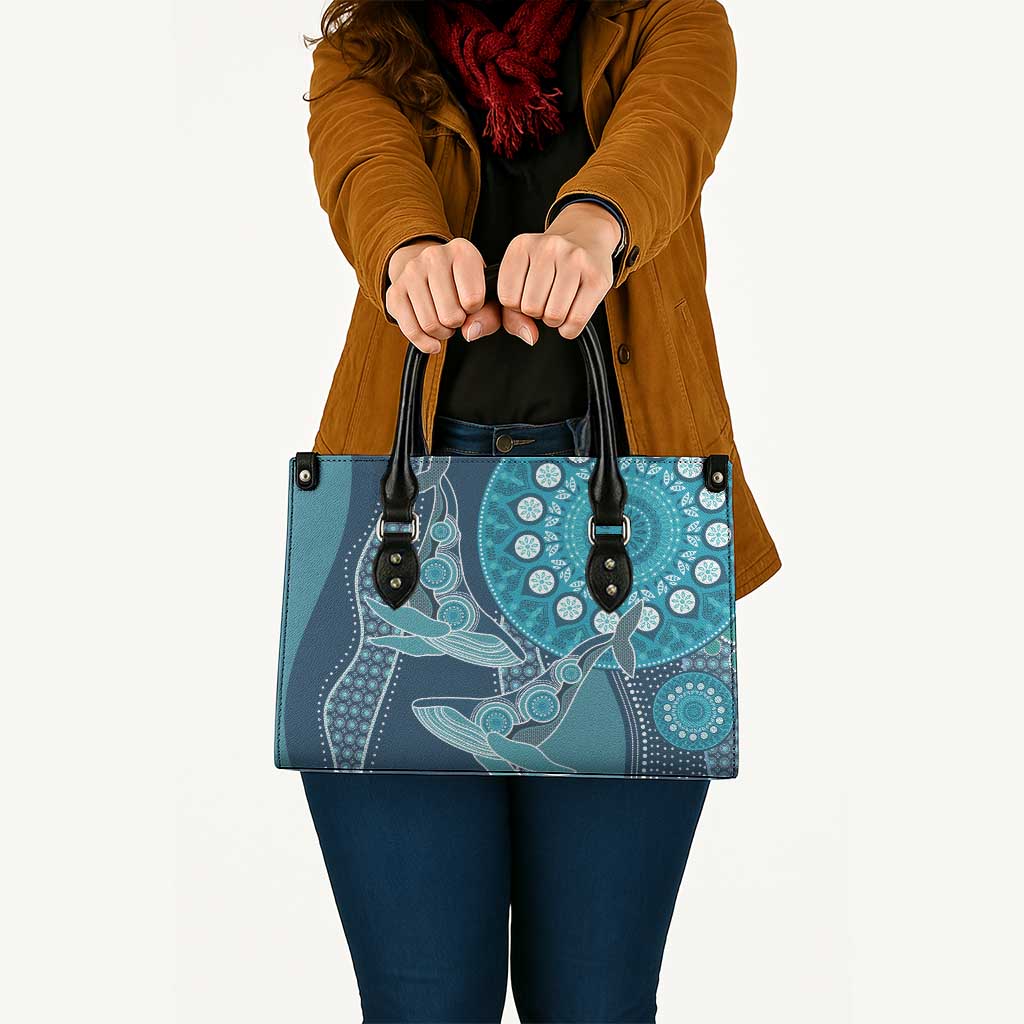 South Africa Whale Fes Leather Bag African Shwe Shwe Pattern - Wonder Print Shop