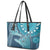 South Africa Whale Fes Leather Tote Bag African Shwe Shwe Pattern - Wonder Print Shop