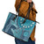 South Africa Whale Fes Leather Tote Bag African Shwe Shwe Pattern - Wonder Print Shop