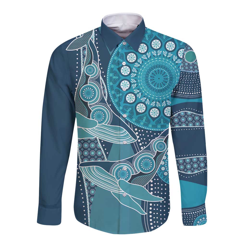 Personalized South Africa Whale Fes Long Sleeve Button Shirt African Shwe Shwe Pattern - Wonder Print Shop