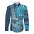 Personalized South Africa Whale Fes Long Sleeve Button Shirt African Shwe Shwe Pattern - Wonder Print Shop