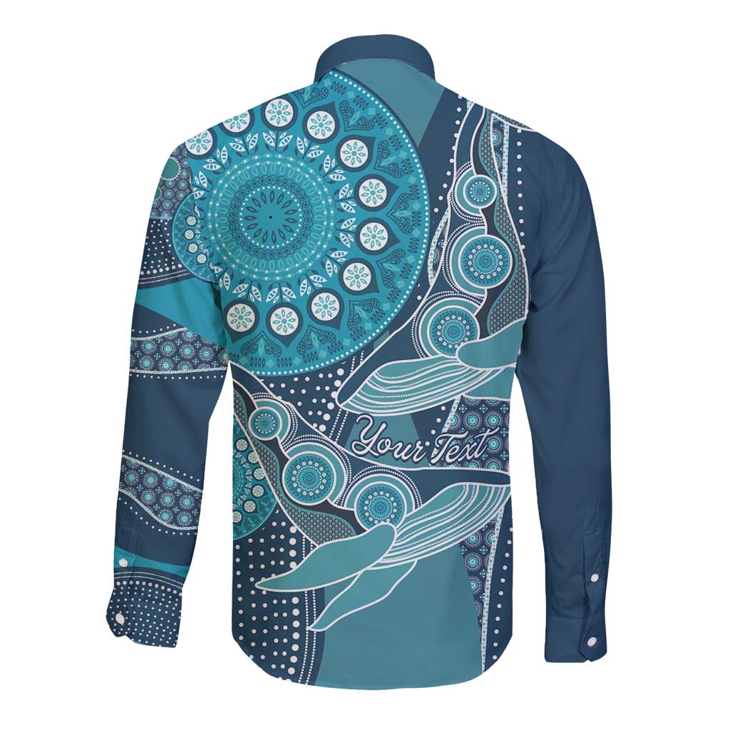 Personalized South Africa Whale Fes Long Sleeve Button Shirt African Shwe Shwe Pattern - Wonder Print Shop