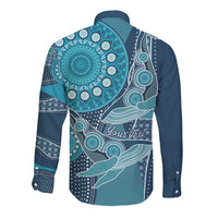 Personalized South Africa Whale Fes Long Sleeve Button Shirt African Shwe Shwe Pattern - Wonder Print Shop