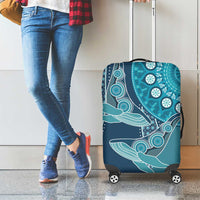 South Africa Whale Fes Luggage Cover African Shwe Shwe Pattern - Wonder Print Shop