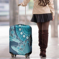 South Africa Whale Fes Luggage Cover African Shwe Shwe Pattern - Wonder Print Shop