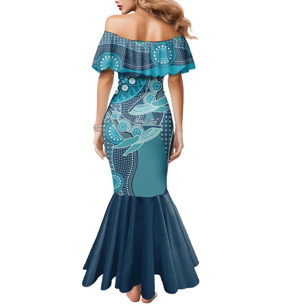 Personalized South Africa Whale Fes Mermaid Dress African Shwe Shwe Pattern - Wonder Print Shop