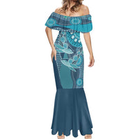 Personalized South Africa Whale Fes Mermaid Dress African Shwe Shwe Pattern - Wonder Print Shop