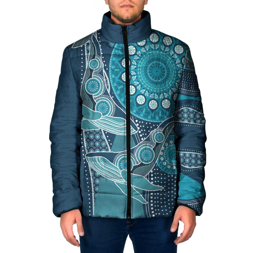 Personalized South Africa Whale Fes Padded Jacket African Shwe Shwe Pattern - Wonder Print Shop