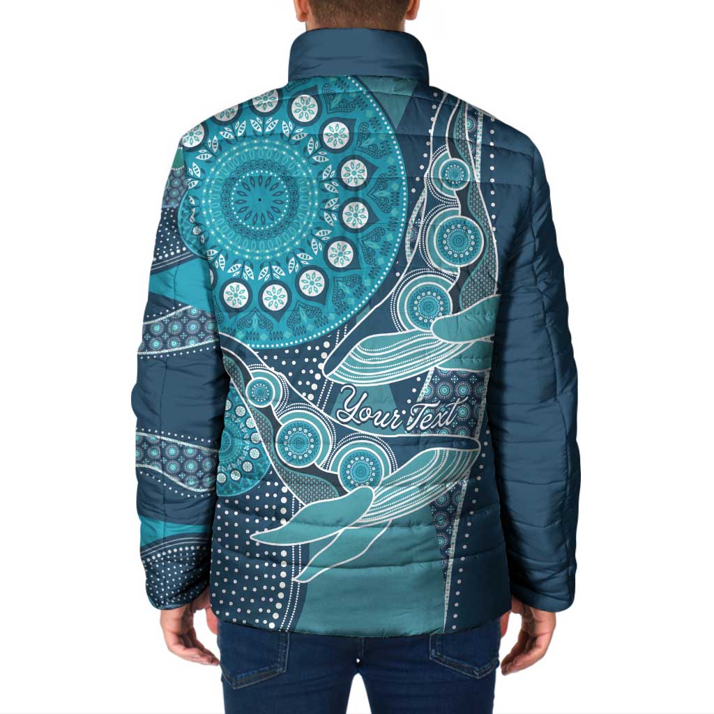 Personalized South Africa Whale Fes Padded Jacket African Shwe Shwe Pattern - Wonder Print Shop