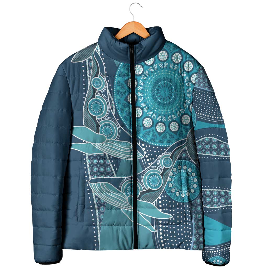 Personalized South Africa Whale Fes Padded Jacket African Shwe Shwe Pattern - Wonder Print Shop
