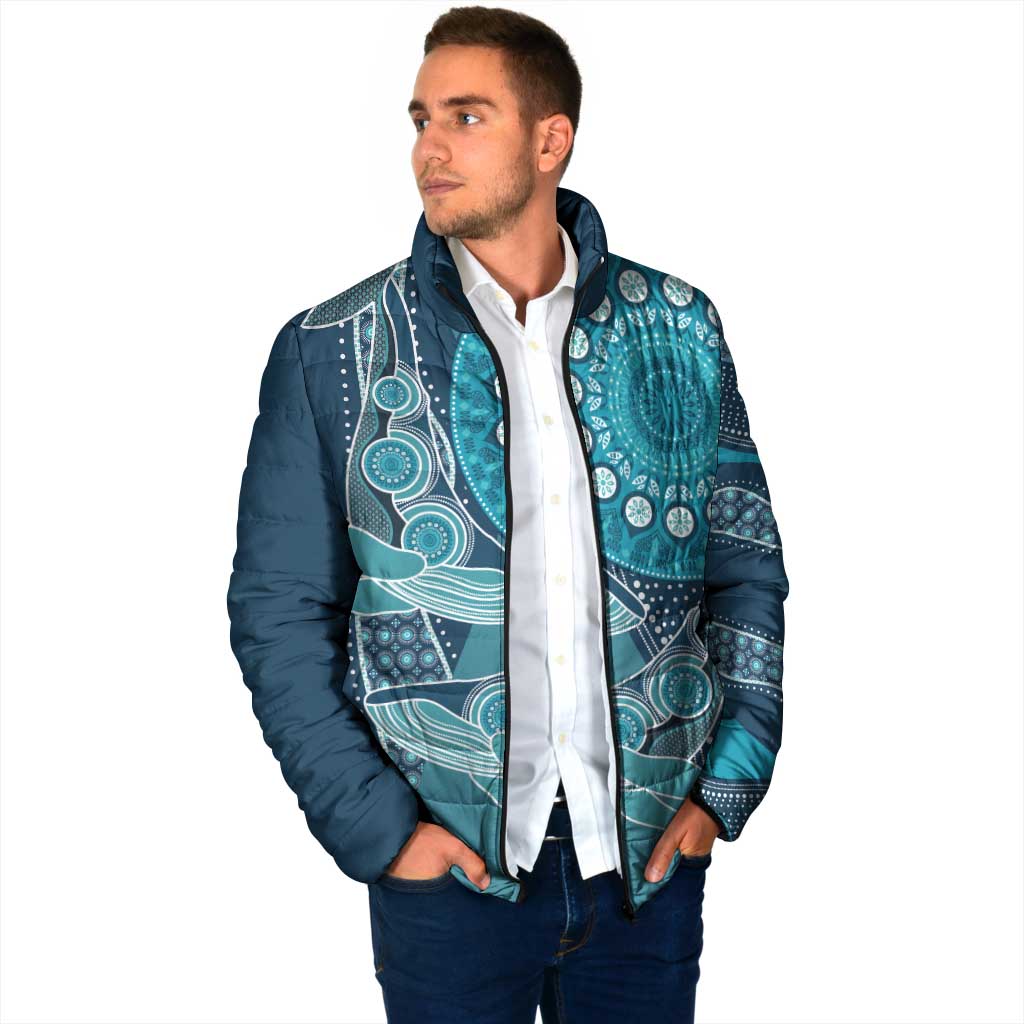 Personalized South Africa Whale Fes Padded Jacket African Shwe Shwe Pattern - Wonder Print Shop