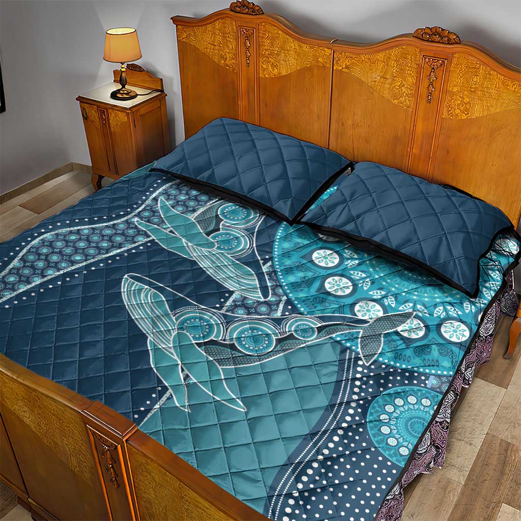 South Africa Whale Fes Quilt Bed Set African Shwe Shwe Pattern - Wonder Print Shop