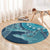 South Africa Whale Fes Round Carpet African Shwe Shwe Pattern - Wonder Print Shop