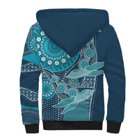 Personalized South Africa Whale Fes Sherpa Hoodie African Shwe Shwe Pattern - Wonder Print Shop