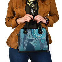 South Africa Whale Fes Shoulder Handbag African Shwe Shwe Pattern - Wonder Print Shop