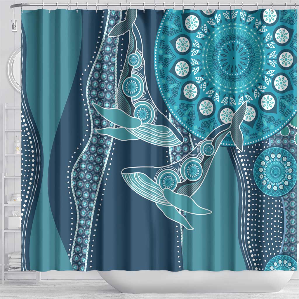 South Africa Whale Fes Shower Curtain African Shwe Shwe Pattern - Wonder Print Shop