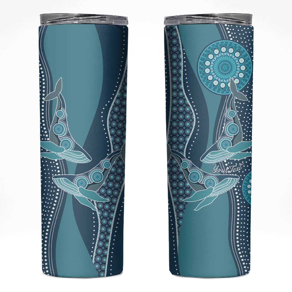 Personalized South Africa Whale Fes Skinny Tumbler African Shwe Shwe Pattern - Wonder Print Shop