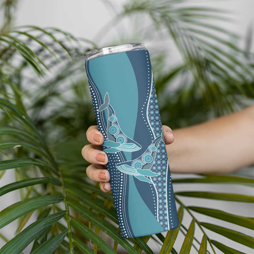 Personalized South Africa Whale Fes Skinny Tumbler African Shwe Shwe Pattern - Wonder Print Shop