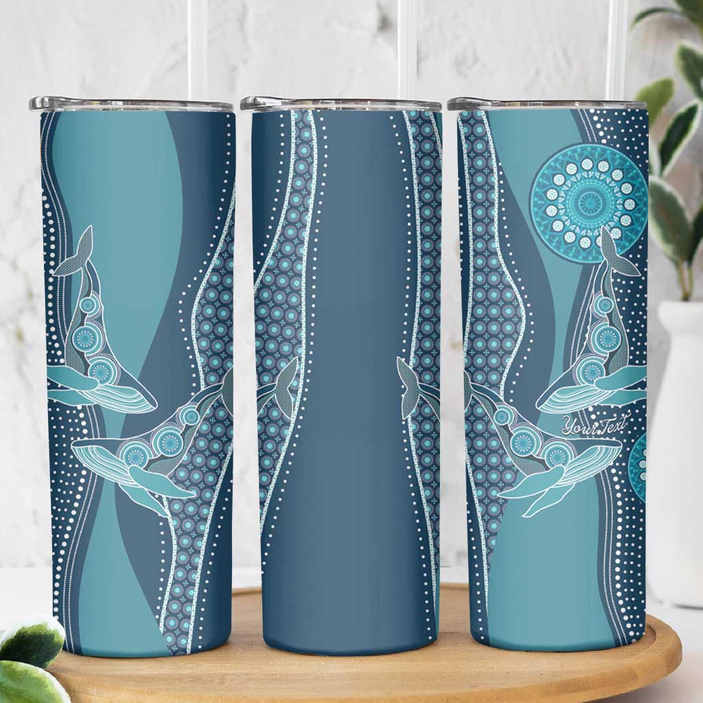 Personalized South Africa Whale Fes Skinny Tumbler African Shwe Shwe Pattern - Wonder Print Shop