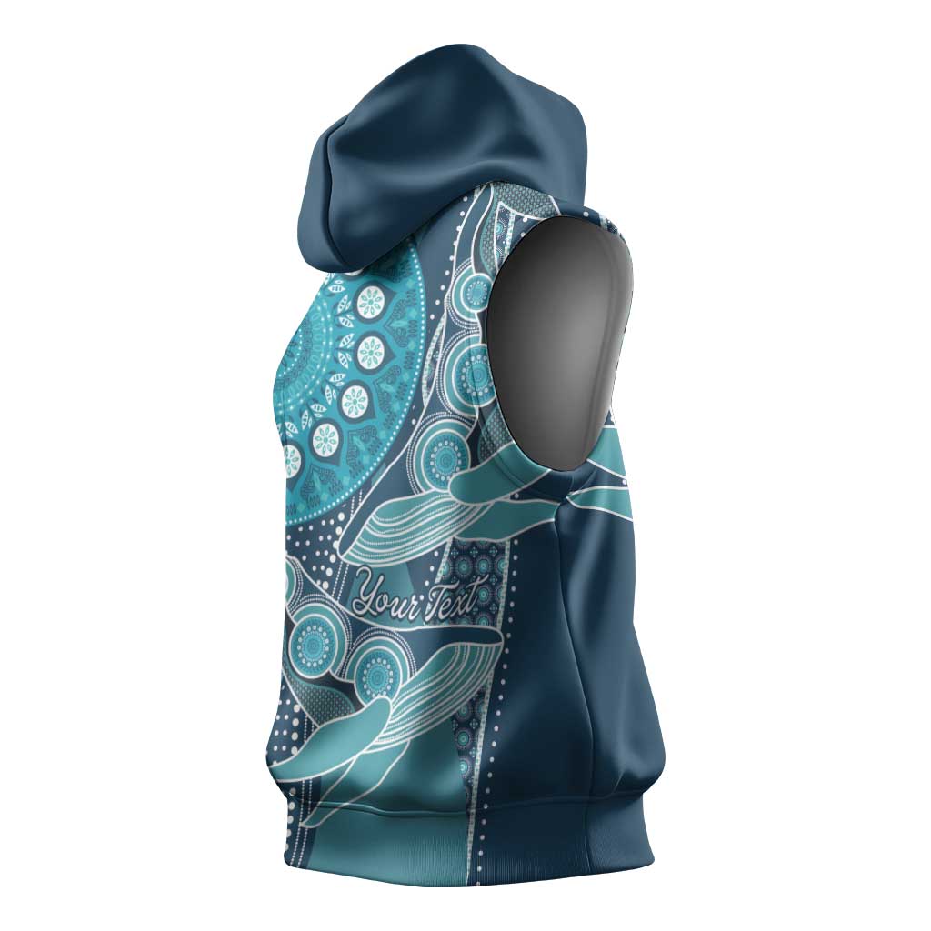 Personalized South Africa Whale Fes Sleeveless Hoodie African Shwe Shwe Pattern - Wonder Print Shop