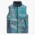 Personalized South Africa Whale Fes Sleeveless Puffer Jacket African Shwe Shwe Pattern - Wonder Print Shop