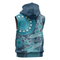 Personalized South Africa Whale Fes Sleeveless Zip Hoodie African Shwe Shwe Pattern - Wonder Print Shop