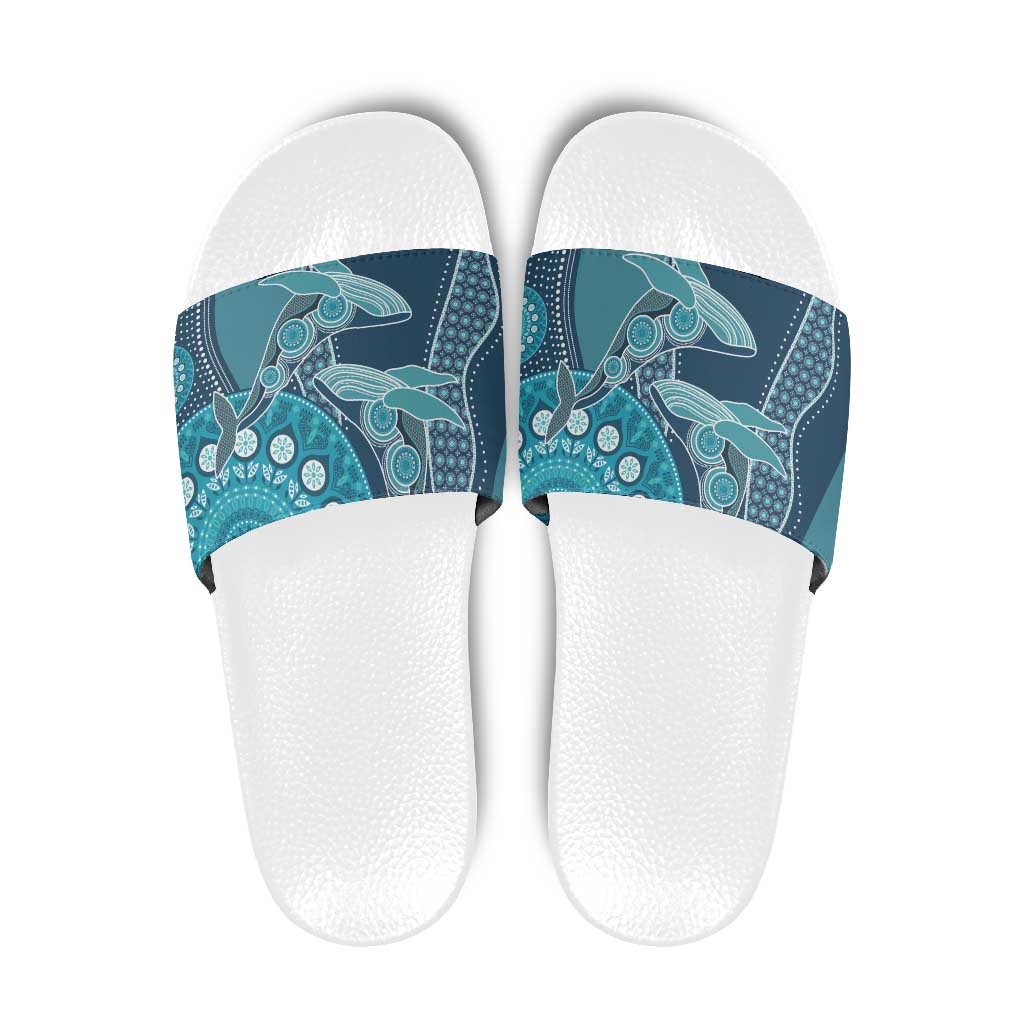 South Africa Whale Fes Slide Sandals African Shwe Shwe Pattern - Wonder Print Shop