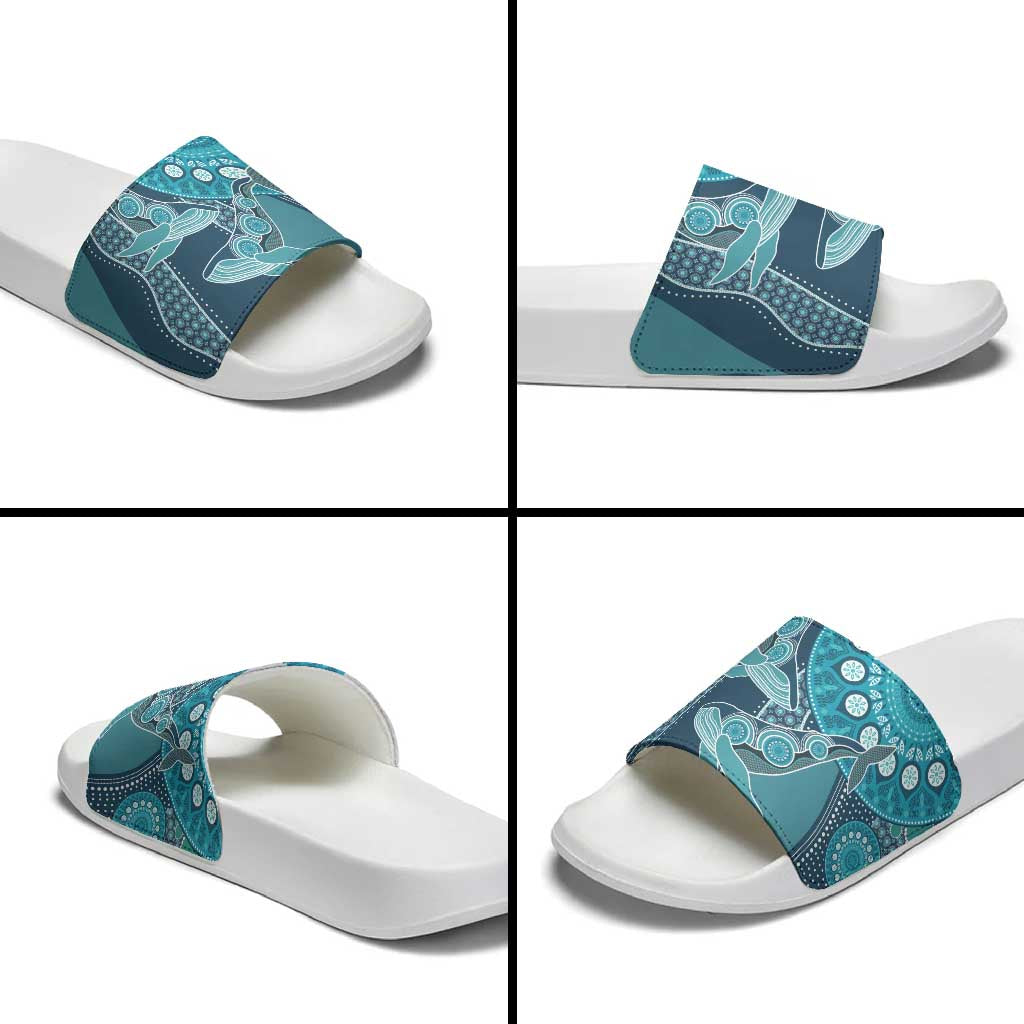 South Africa Whale Fes Slide Sandals African Shwe Shwe Pattern - Wonder Print Shop