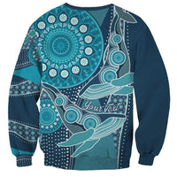 Personalized South Africa Whale Fes Sweatshirt African Shwe Shwe Pattern - Wonder Print Shop