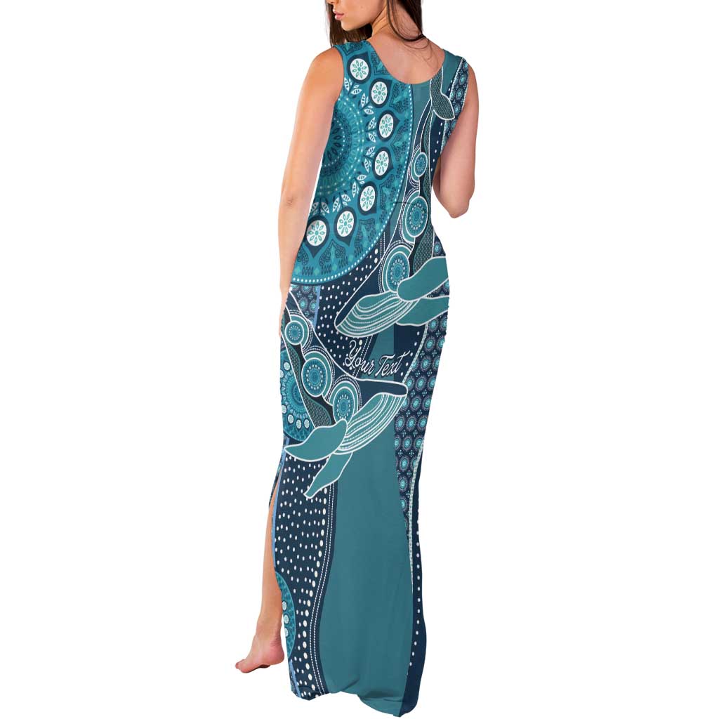 Personalized South Africa Whale Fes Tank Maxi Dress African Shwe Shwe Pattern - Wonder Print Shop