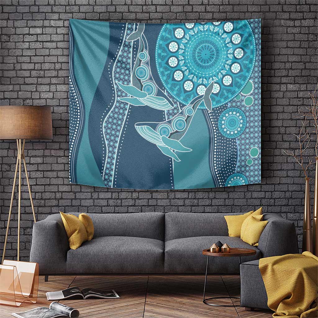 South Africa Whale Fes Tapestry African Shwe Shwe Pattern - Wonder Print Shop