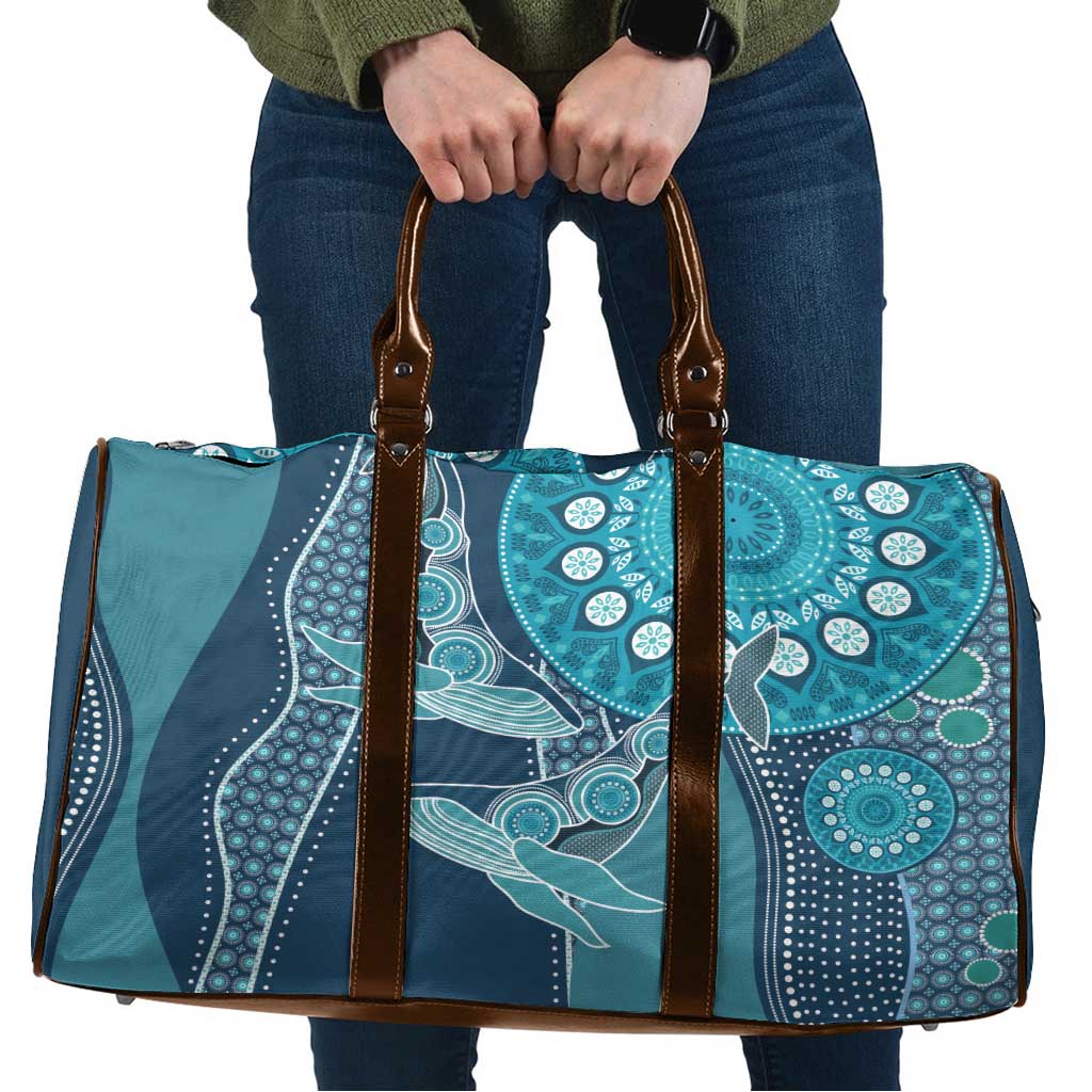 South Africa Whale Fes Travel Bag African Shwe Shwe Pattern - Wonder Print Shop