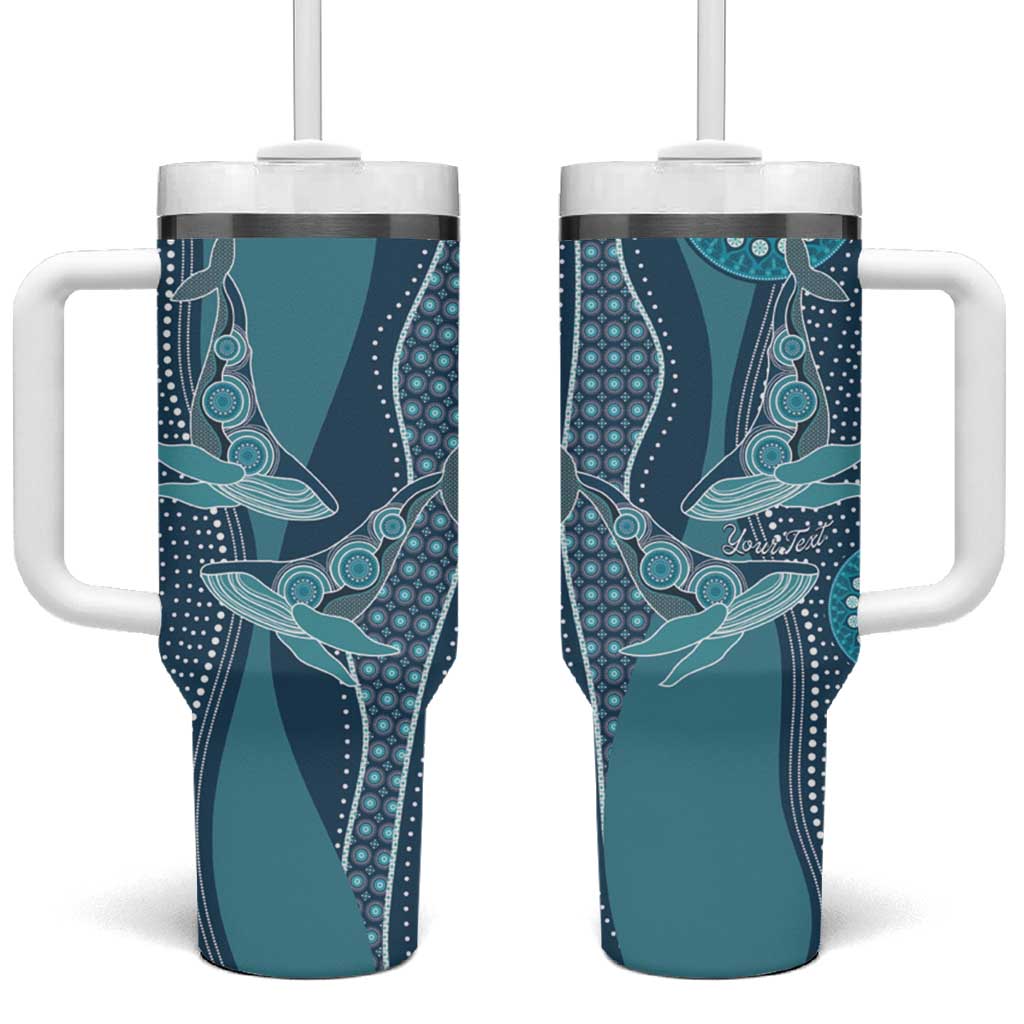 Personalized South Africa Whale Fes Tumbler With Handle African Shwe Shwe Pattern - Wonder Print Shop