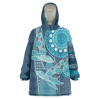 Personalized South Africa Whale Fes Wearable Blanket Hoodie African Shwe Shwe Pattern - Wonder Print Shop