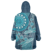 Personalized South Africa Whale Fes Wearable Blanket Hoodie African Shwe Shwe Pattern - Wonder Print Shop