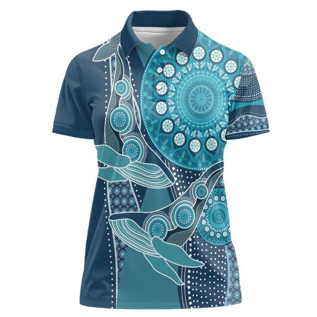 Personalized South Africa Whale Fes Women Polo Shirt African Shwe Shwe Pattern - Wonder Print Shop