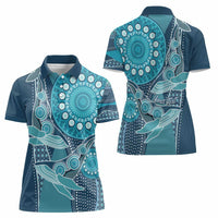 Personalized South Africa Whale Fes Women Polo Shirt African Shwe Shwe Pattern - Wonder Print Shop