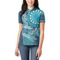 Personalized South Africa Whale Fes Women Polo Shirt African Shwe Shwe Pattern - Wonder Print Shop