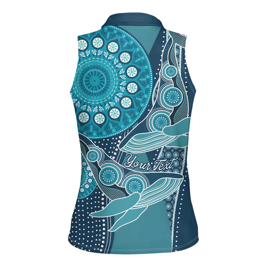 Personalized South Africa Whale Fes Women Sleeveless Polo Shirt African Shwe Shwe Pattern - Wonder Print Shop