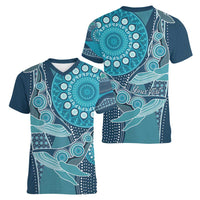 Personalized South Africa Whale Fes Women V-Neck T-Shirt African Shwe Shwe Pattern - Wonder Print Shop