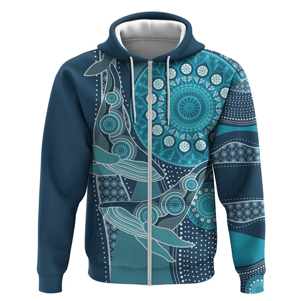 Personalized South Africa Whale Fes Zip Hoodie African Shwe Shwe Pattern - Wonder Print Shop