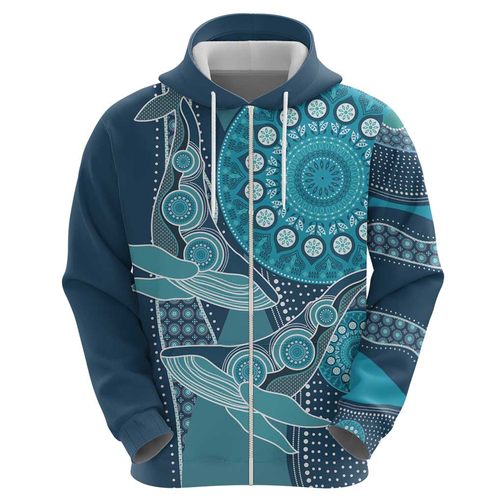 Personalized South Africa Whale Fes Zip Hoodie African Shwe Shwe Pattern - Wonder Print Shop