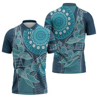 Personalized South Africa Whale Fes Zipper Polo Shirt African Shwe Shwe Pattern - Wonder Print Shop