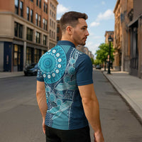 Personalized South Africa Whale Fes Zipper Polo Shirt African Shwe Shwe Pattern - Wonder Print Shop