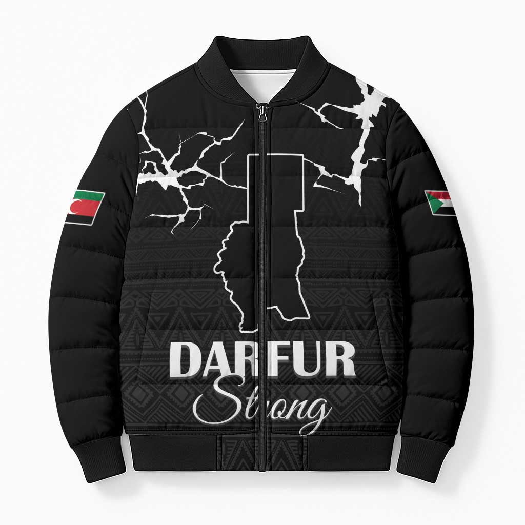 Darfur Sudan Strong Bomber Puffer Jacket Pray for Tarseen - Wonder Print Shop