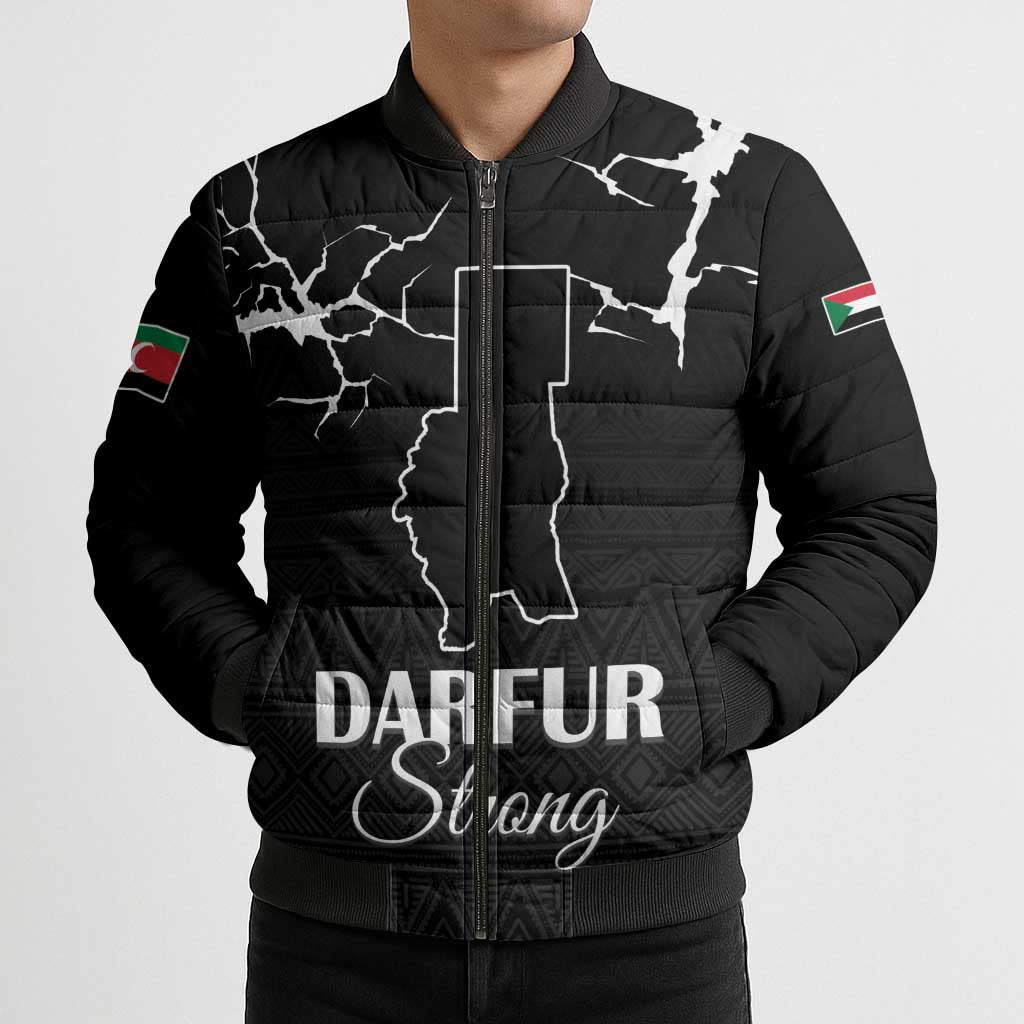 Darfur Sudan Strong Bomber Puffer Jacket Pray for Tarseen - Wonder Print Shop