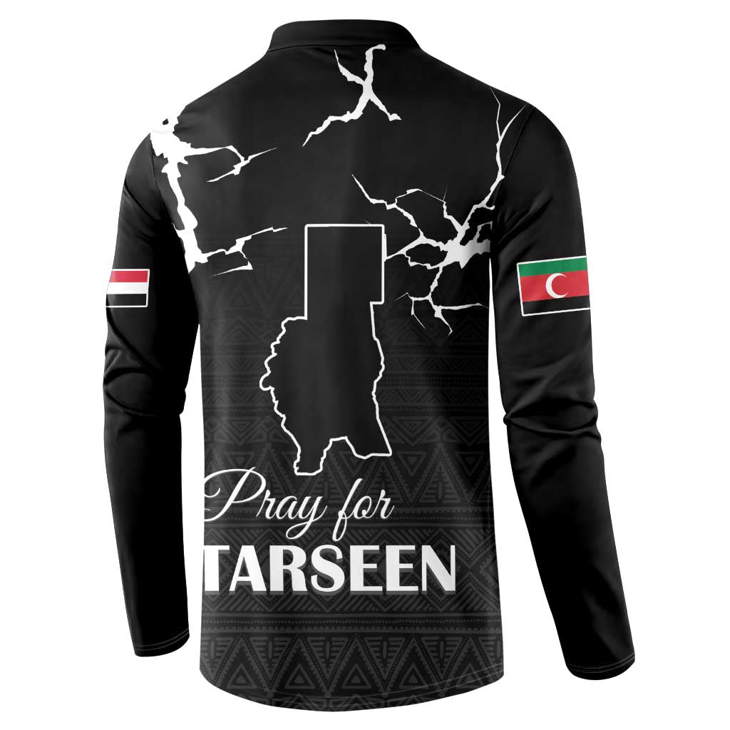 Darfur Sudan Strong Button Sweatshirt Pray for Tarseen - Wonder Print Shop
