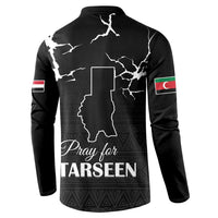 Darfur Sudan Strong Button Sweatshirt Pray for Tarseen - Wonder Print Shop