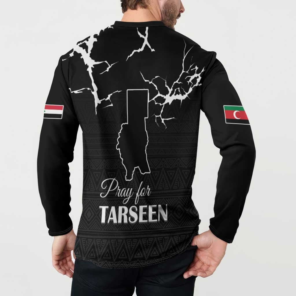 Darfur Sudan Strong Button Sweatshirt Pray for Tarseen - Wonder Print Shop